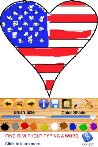 Kids Finger Painting FREE Fourth of July free app screenshot 1