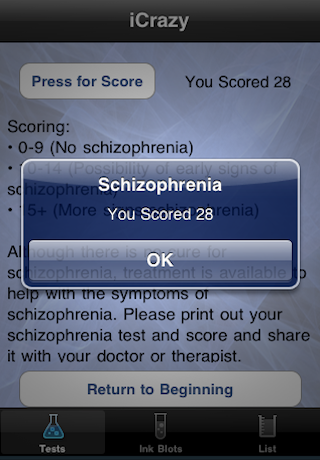 iCrazy - Psychology Tests free app screenshot 3