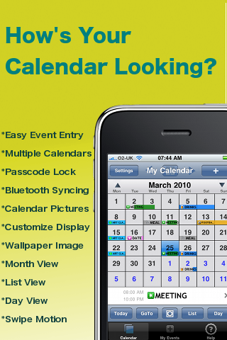 PocketLife Calendar free app screenshot 1