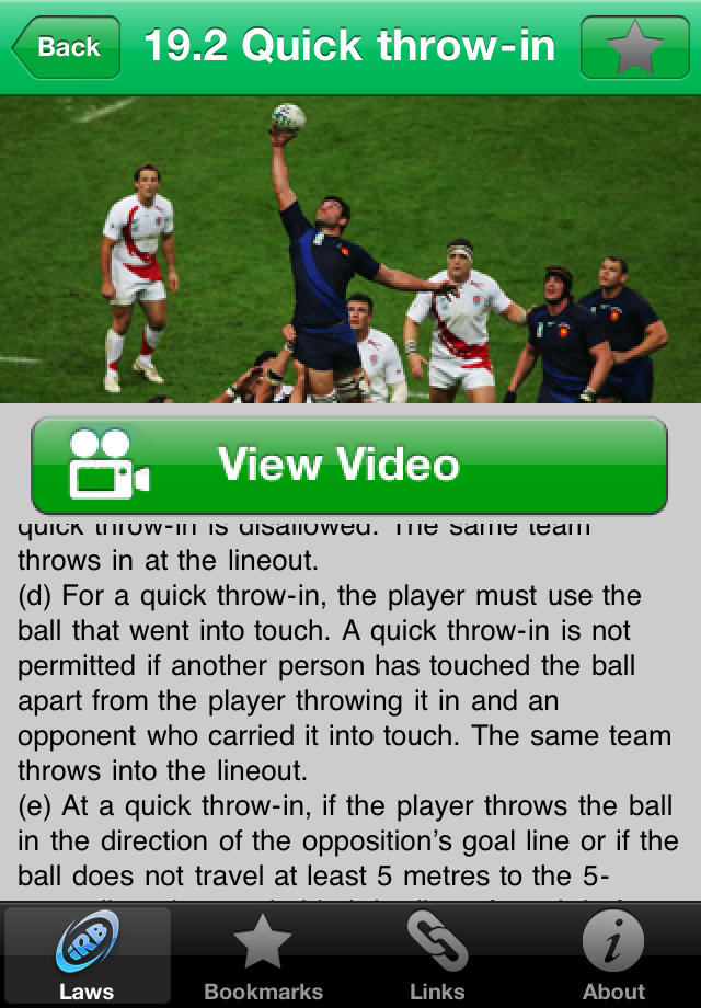 IRB Laws of Rugby free app screenshot 3