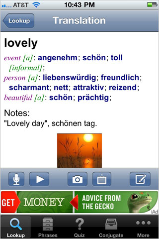 Free German English Dictionary + free app screenshot 2