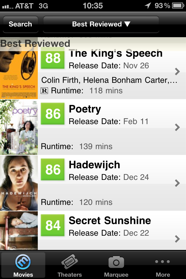 Movie Finder by Metacritic free app screenshot 1
