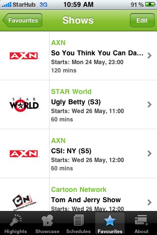 StarHub TV Guide free app screenshot 1