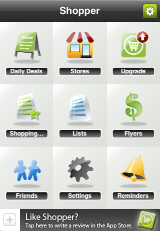 Shopper Free - with Shopping Lists, Flyer Specials, Recipes, Stores and more! free app screenshot 1