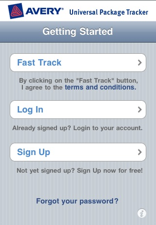 Avery Universal Package Tracker free app screenshot 1