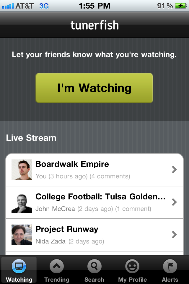 Tunerfish - Social TV and Movies free app screenshot 2