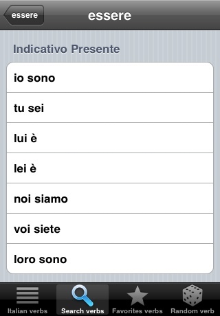 Italian Verbs Free free app screenshot 1