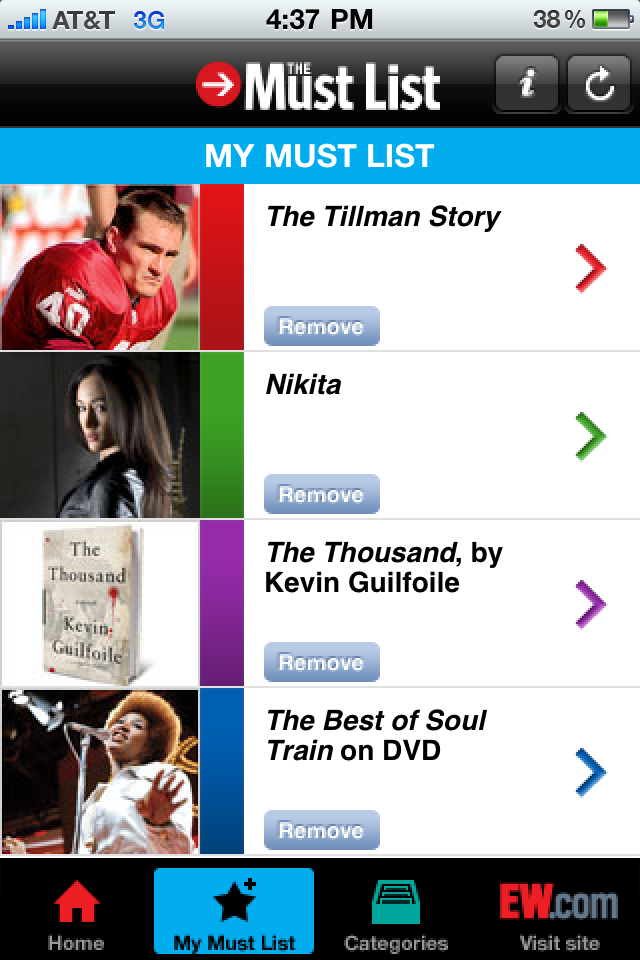EW's Must List - from Entertainment Weekly free app screenshot 3