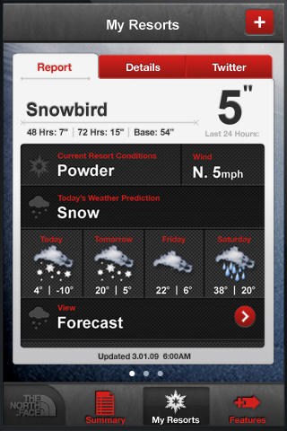 The Snow Report free app screenshot 1