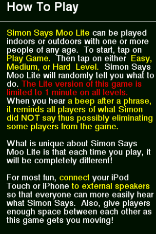 Simon Says Moo Lite free app screenshot 2