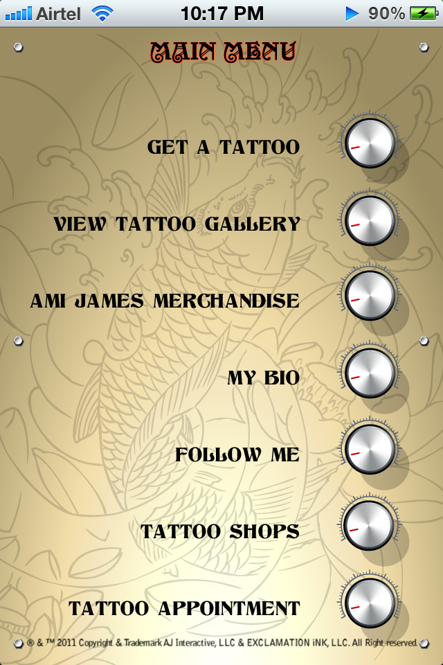 More Apps Related Ami James Tattoo App