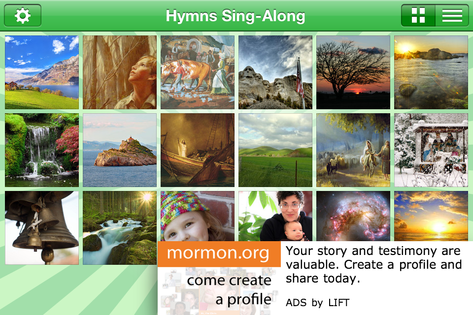 LDS Hymns Sing-Along Lite free app screenshot 1