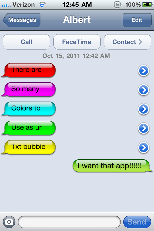 iphone bubble text texting imessages messages colored ipad app purple