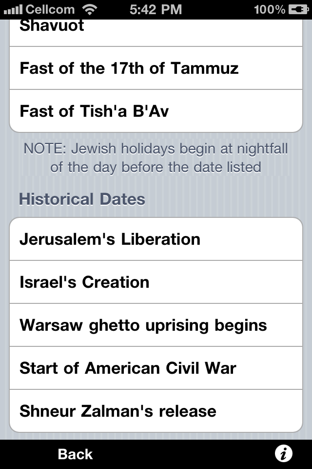 Hebrew Calendar Converter Utilities Reference free app for iPhone iPad