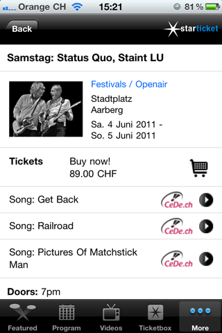 Starticket free app screenshot 1