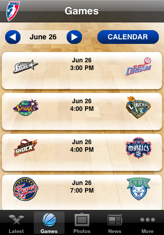 WNBA Center Court for iPhone free app screenshot 2