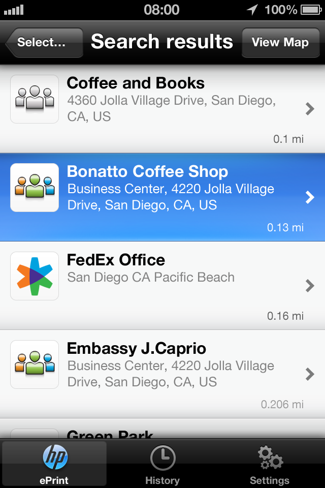 HP ePrint service free app screenshot 4