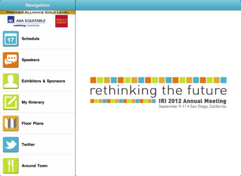 IRI 2012 Annual Meeting Conference App HD screenshot 2