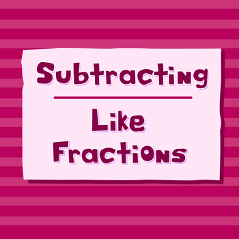 Subtracting Like Fractions LOGO-APP點子