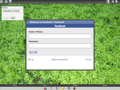 Amopic Facebook uploader for iPad screenshot 2