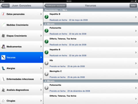Captura de pantalla del iPad 4