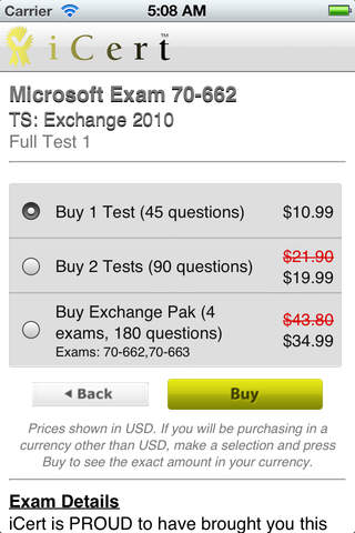 iCert 70-662 Practice Exam for TS: Exchange 2010 screenshot 2