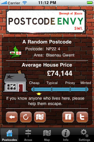 Postcode Envy - compare house prices and see area ratings throughout England and Wales! screenshot 2