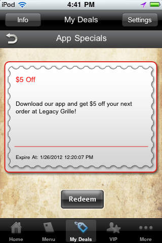 免費下載商業APP|Legacy Grille app開箱文|APP開箱王