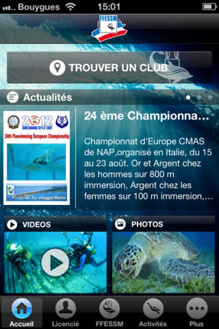 FFESSM - Fédération Française d'Etudes et de Sports Sous-Marins. Plongée et Sports subaquatiques.