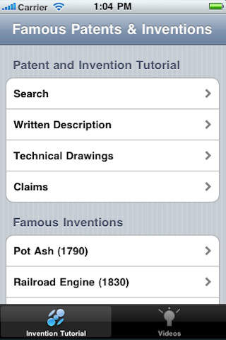 Famous Inventions & Patents screenshot 4