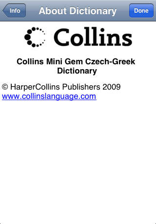 Collins Greek<>Czech screenshot 2