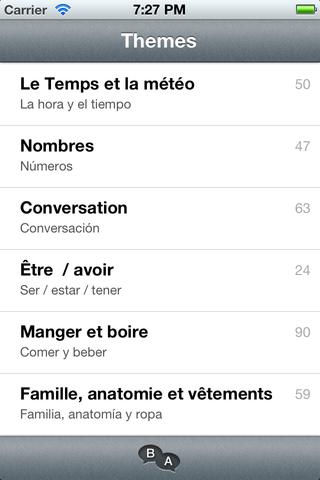 Babbleze Spanish-French Audio Flashcards screenshot 4