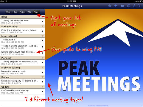 【免費商業App】Peak Meetings HD (better, faster meetings)-APP點子