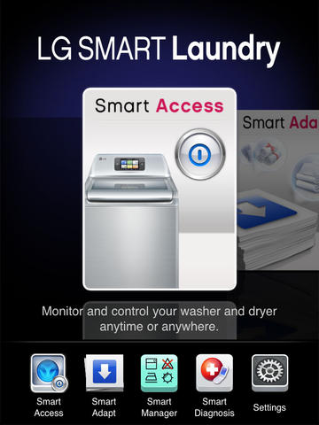LG Smart Laundry DW for iPad