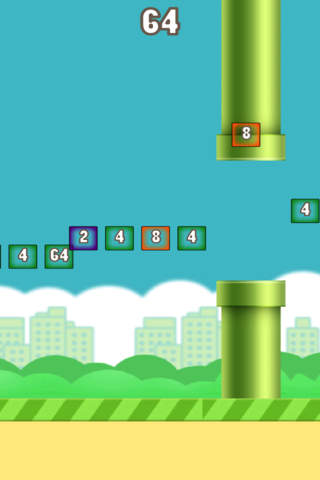 Flappy 2048 - Impossible Adventure of Jumpy Birds screenshot 4
