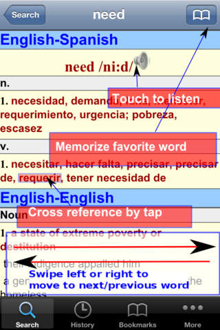 Spanish English Dictionary Pro screenshot 3