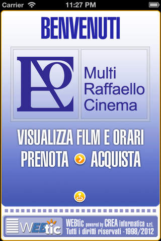 Webtic Raffaello Cinema prenotazioni