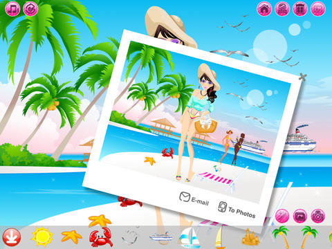 Beach Fashion HD: Dress up and makeup game screenshot 3