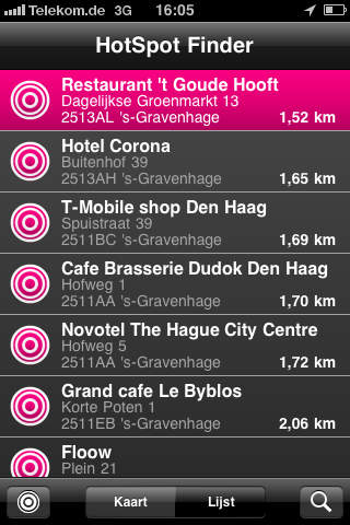HotSpot Finder T-Mobile NL screenshot 3