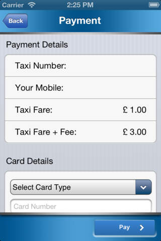 TaxiPayment screenshot 2