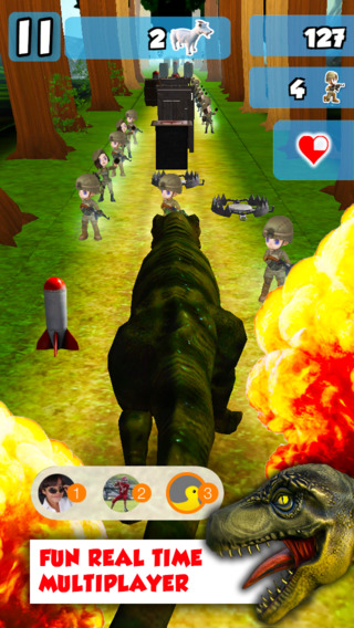 【免費遊戲App】A Rex Rampage With 3D - Dangerous Dinosaurs Walking & Run-ning to Destroy & Devour Everything!-APP點子