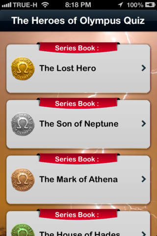iQuiz for The Heroes of Olympus series books trivia