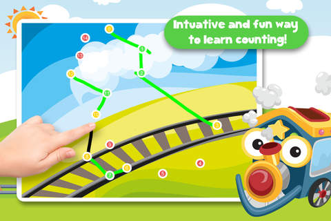 Free Kids Puzzle Teach me Tracing & Counting with Trains: Practise by drawing railroad tracks, train stations and lots more screenshot 4