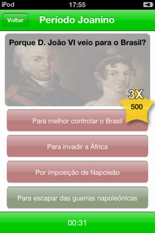 Historia do Brasil Quiz screenshot 3