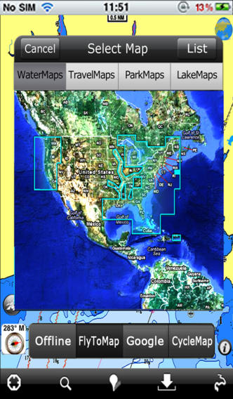 Marine GPS FlyToMap