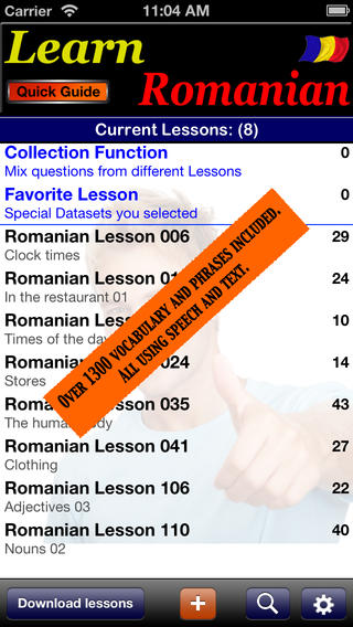 High Tech Romanian vocabulary trainer Application with Microphone recordings Text-to-Speech synthesi