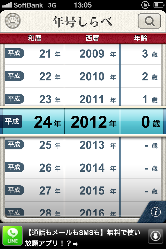 年号しらべ