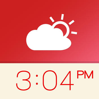 Red Clock FREE (Weather & Alarm) LOGO-APP點子