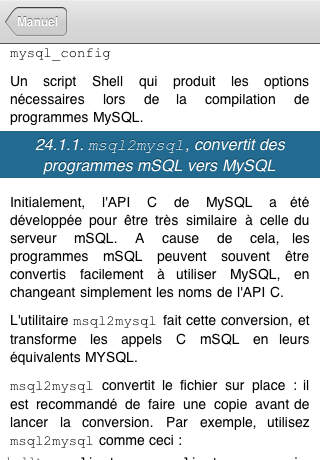 Aide MySQL screenshot 2