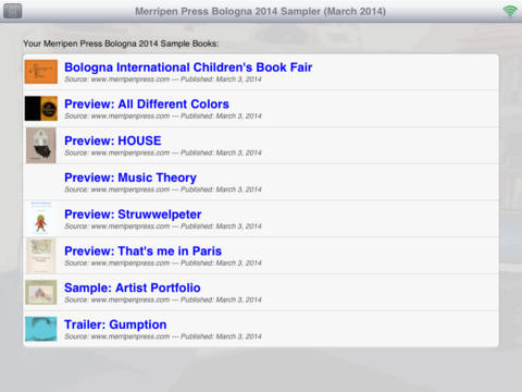 Merripen Press Bologna Children's Book Fair Info App - 2014 screenshot 2
